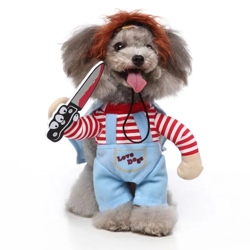 Pet Funny Costume Chucky Deadly Doll Cosplay
