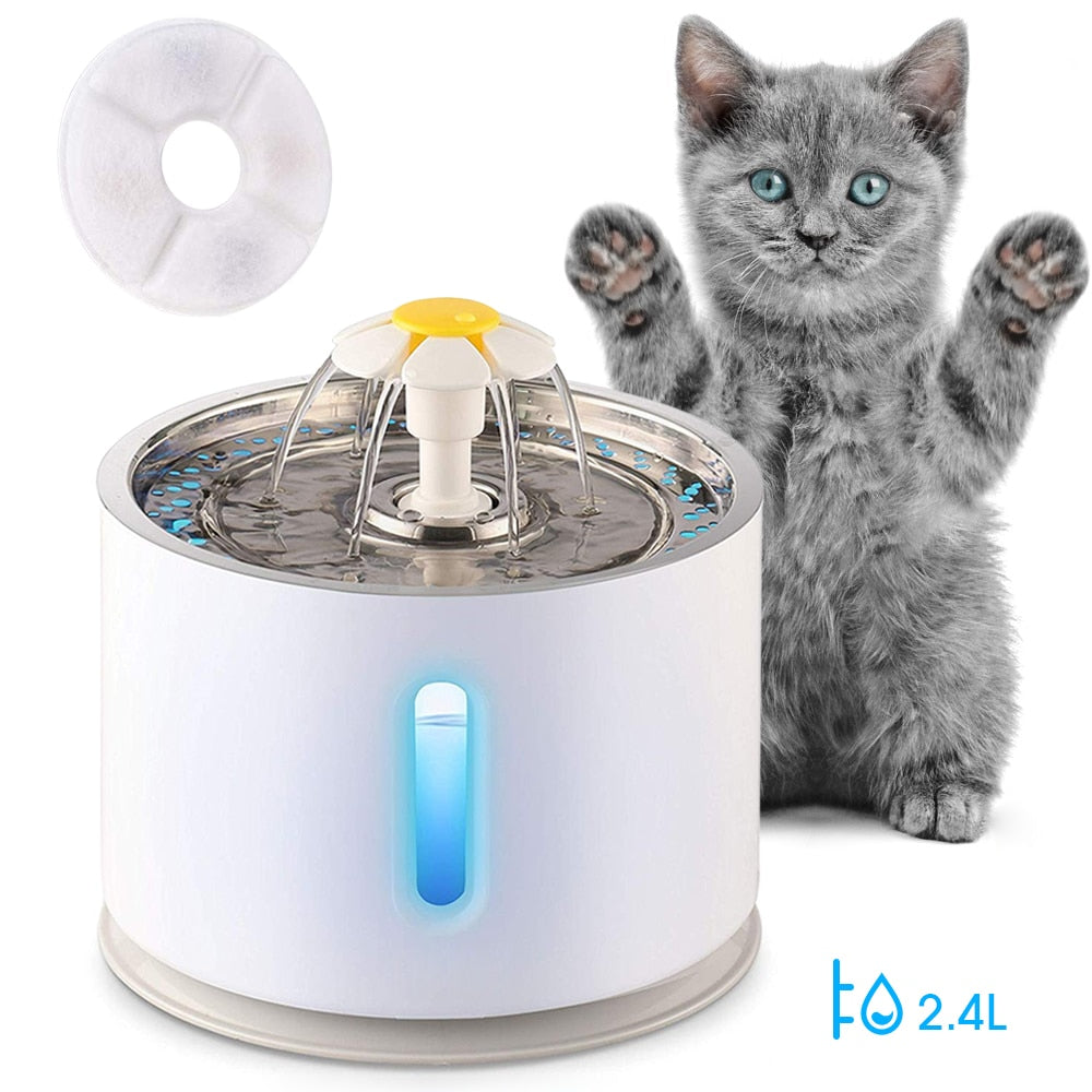 Cat Water Fountain with LED