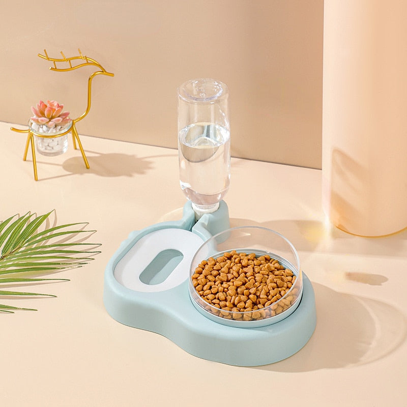 Pet Cat Bowl With Water Dispenser