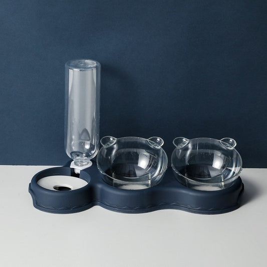 Pet Cat Bowl With Water Dispenser