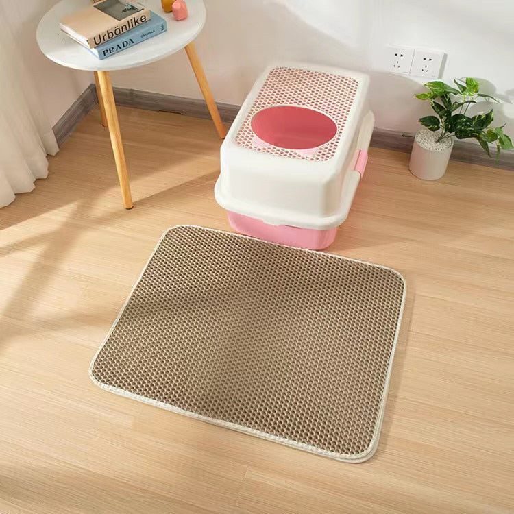 Eva Anti-slip Cat Litter Mat, Durable And Scratch Resistant Litter